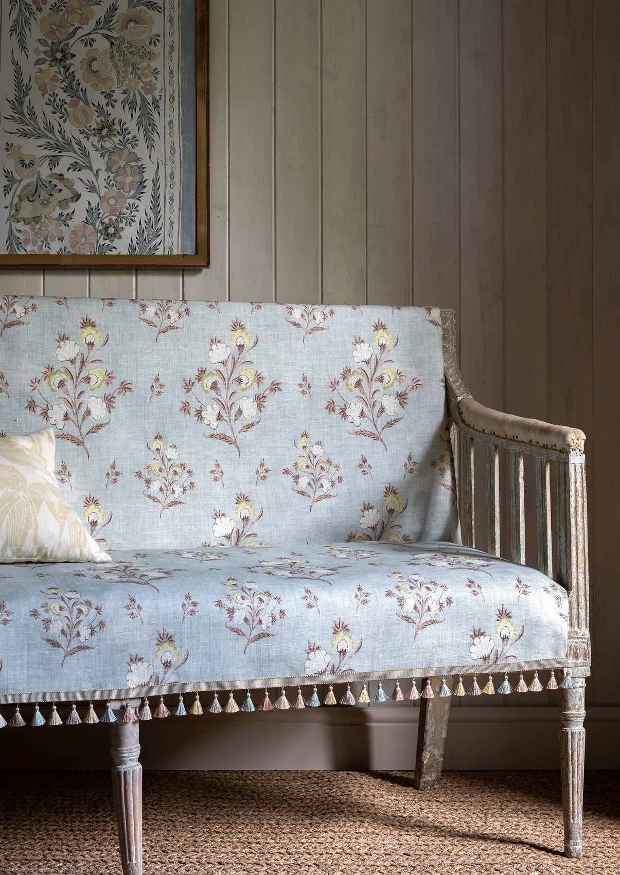 hindi rose upholstered bench lewis and wood